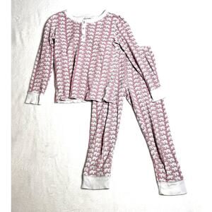 Roller Rabbit Girls Pima Cotton Elephant Printed Long Sleeve 2PC Pajama Set 8